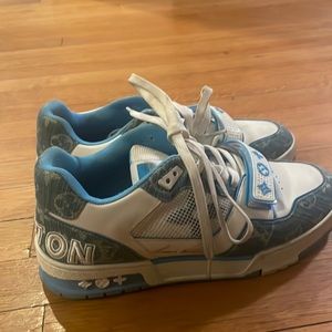 Louis Vuitton, denim blue and white, worn, good shape